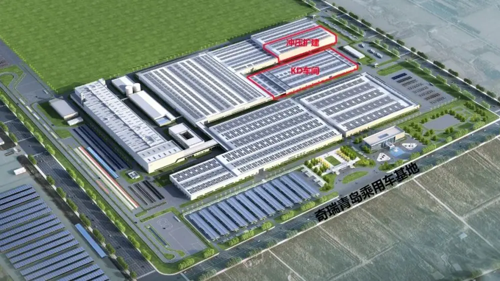 Chery KD zvikamu zvekugadzira musangano wekuvaka purope pane danda, ei yakaona chery mota qingdao qingdao base yekuvaka chirongwa yakakunda 