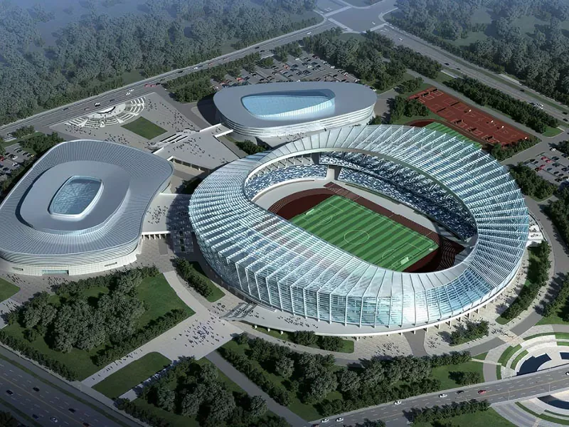 Pre-yakagadzirwa simbi dhizaini yeMitambo Center yakaoma